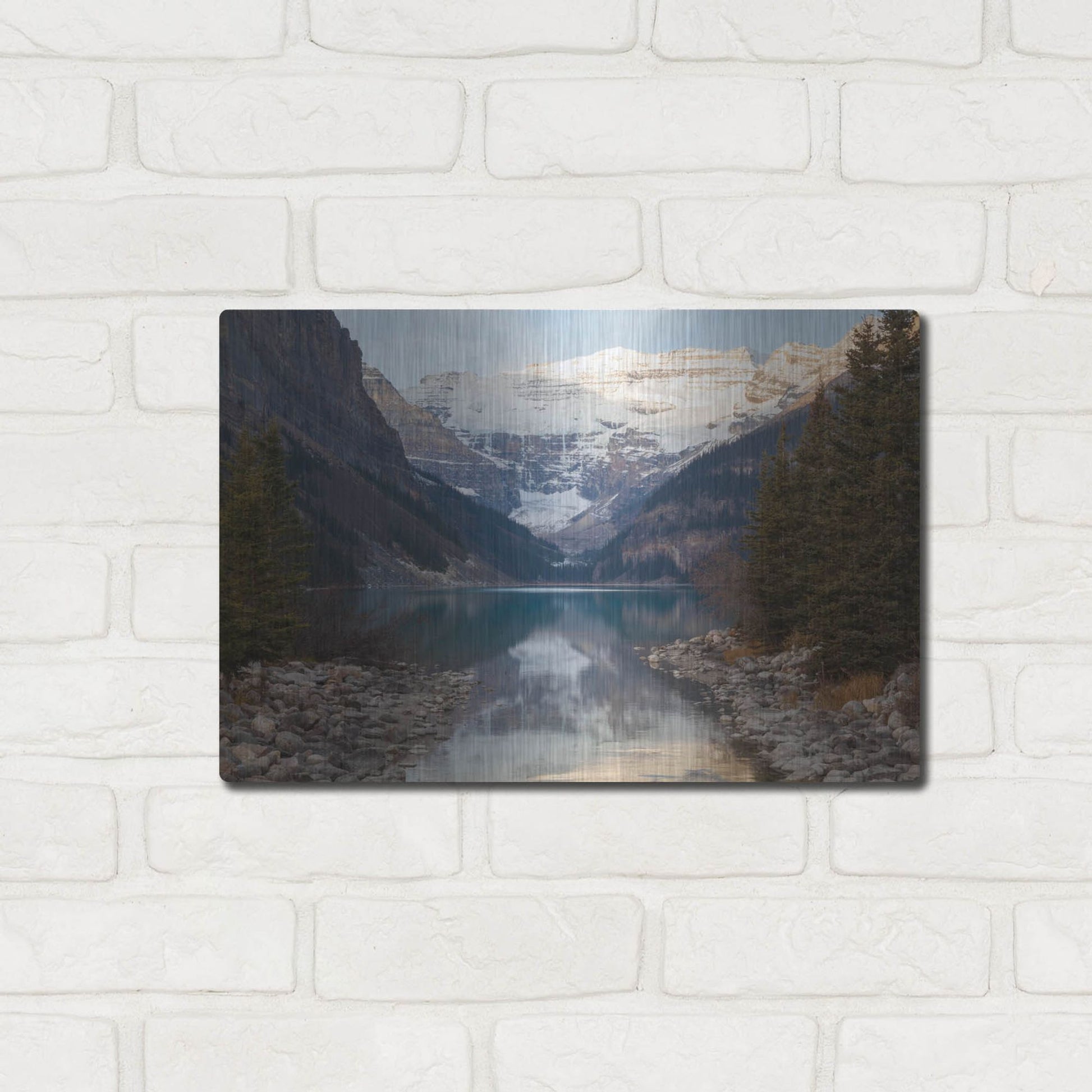 Luxe Metal Art 'Lake Louise 3' by Joe Reimer Photography, Metal Wall Art,16x12