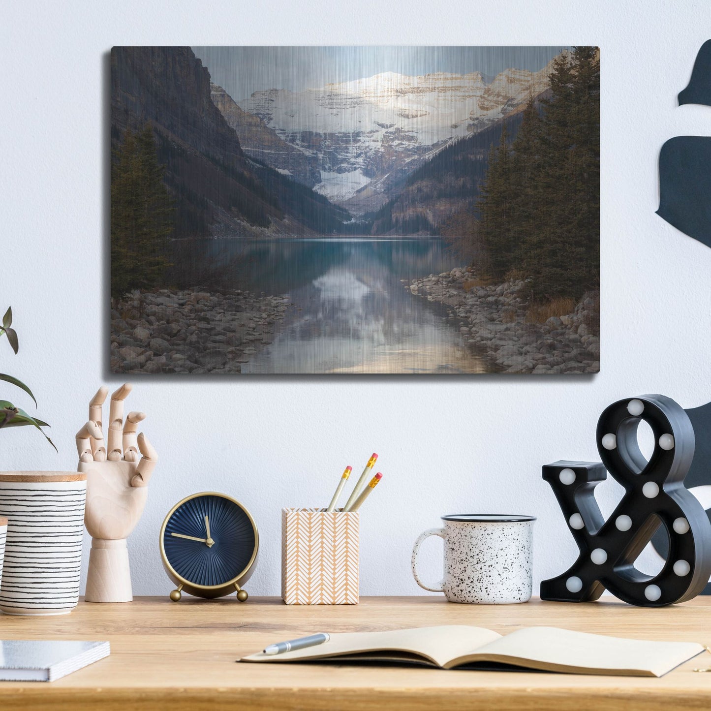 Luxe Metal Art 'Lake Louise 3' by Joe Reimer Photography, Metal Wall Art,16x12