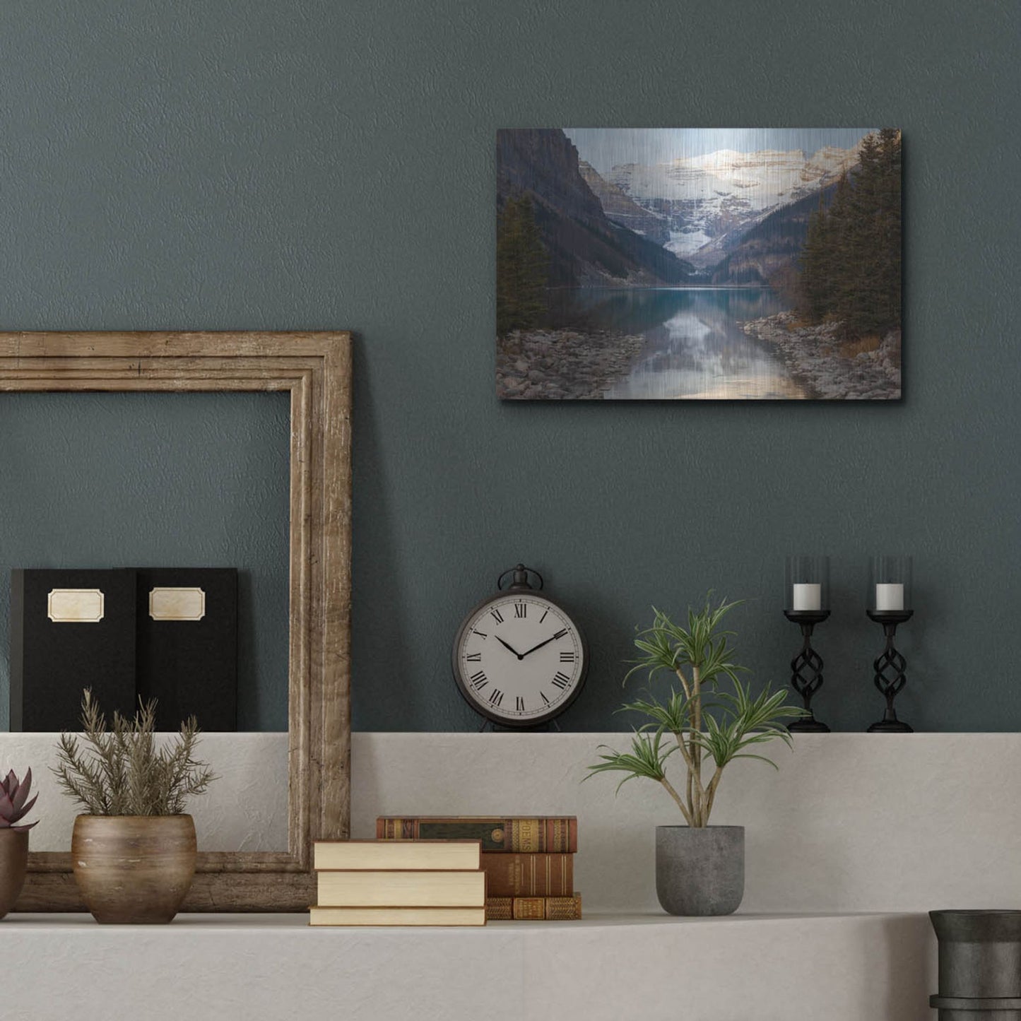 Luxe Metal Art 'Lake Louise 3' by Joe Reimer Photography, Metal Wall Art,16x12