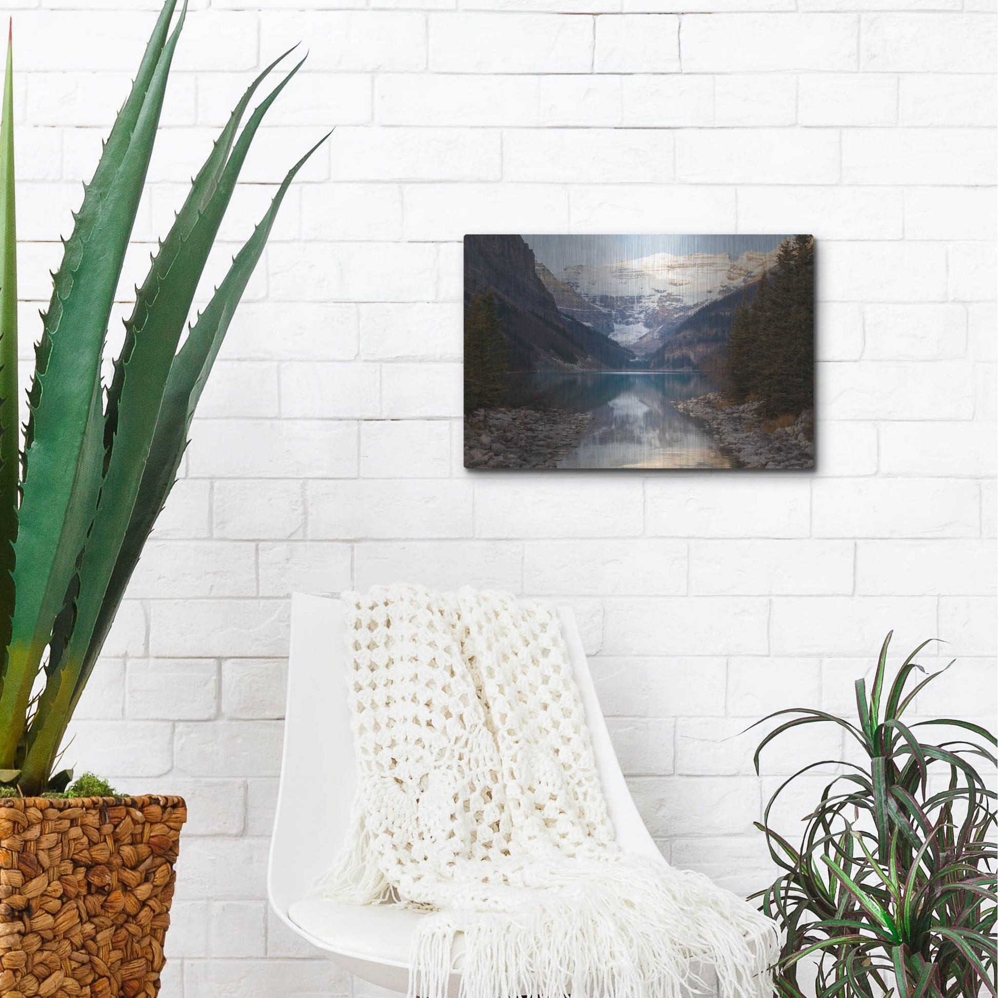 Luxe Metal Art 'Lake Louise 3' by Joe Reimer Photography, Metal Wall Art,16x12