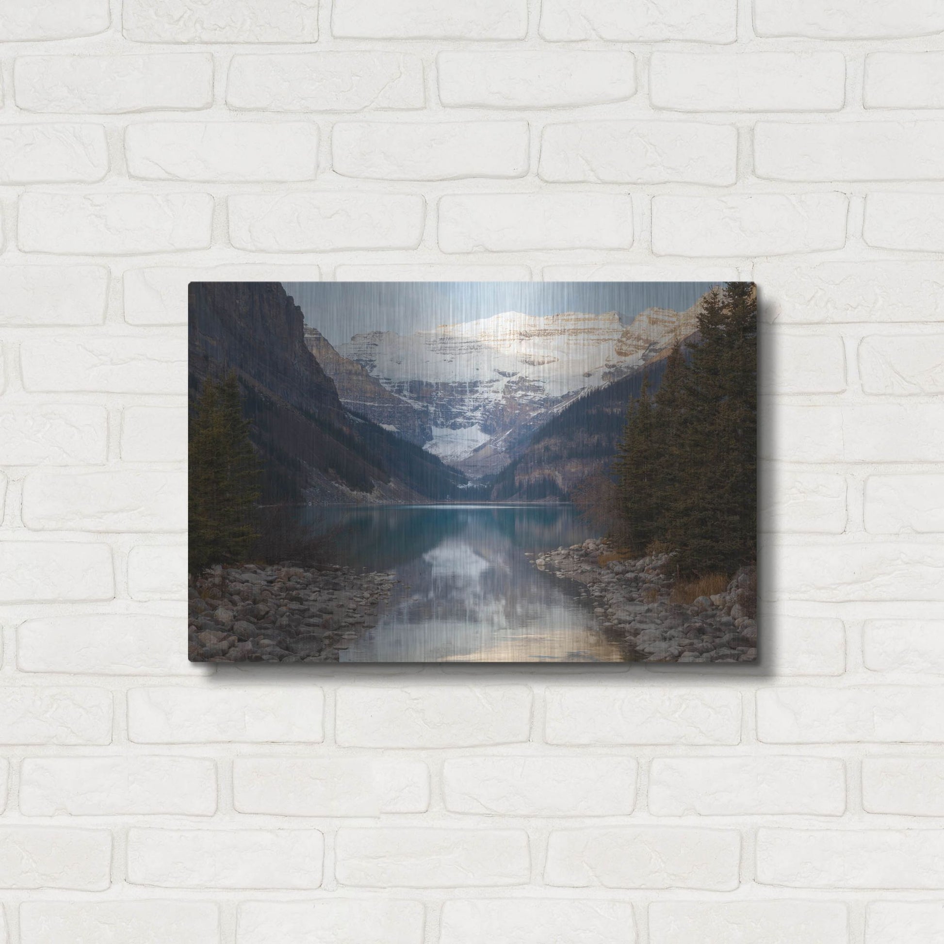 Luxe Metal Art 'Lake Louise 3' by Joe Reimer Photography, Metal Wall Art,24x16