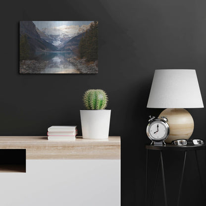 Luxe Metal Art 'Lake Louise 3' by Joe Reimer Photography, Metal Wall Art,24x16