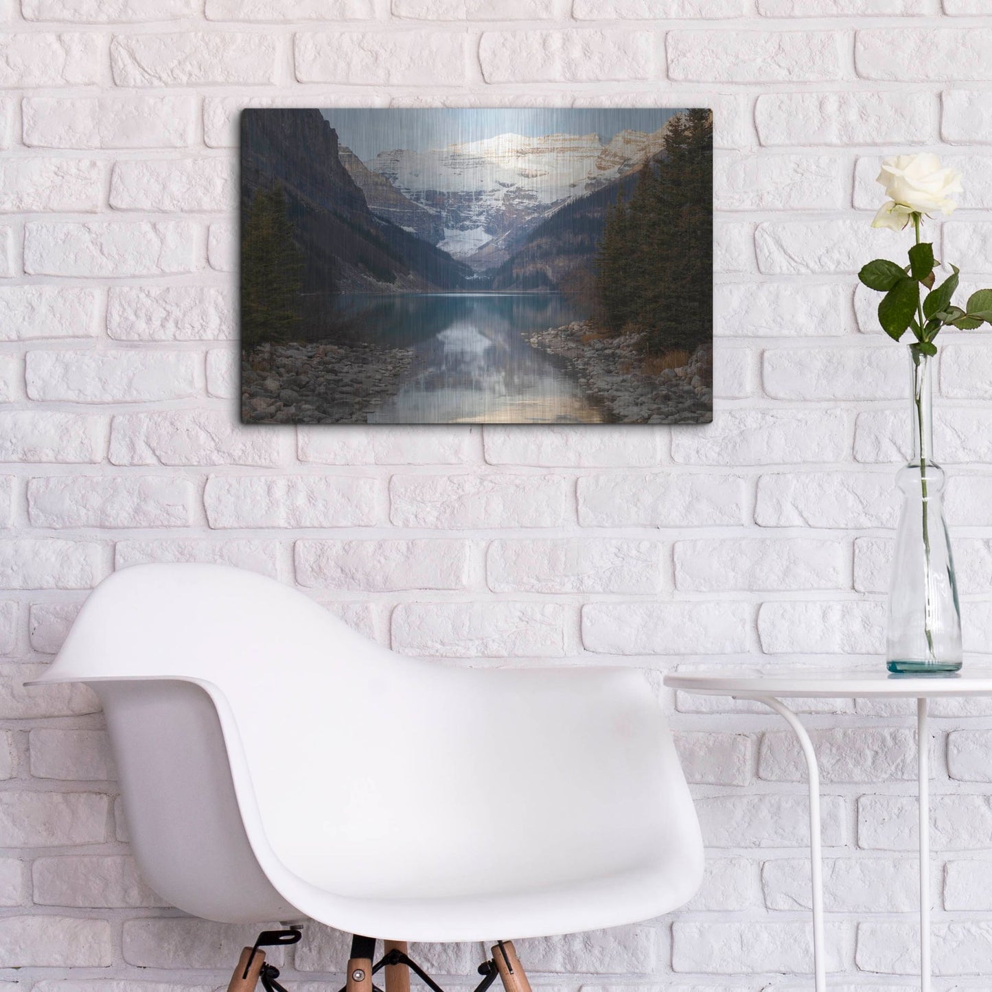 Luxe Metal Art 'Lake Louise 3' by Joe Reimer Photography, Metal Wall Art,24x16
