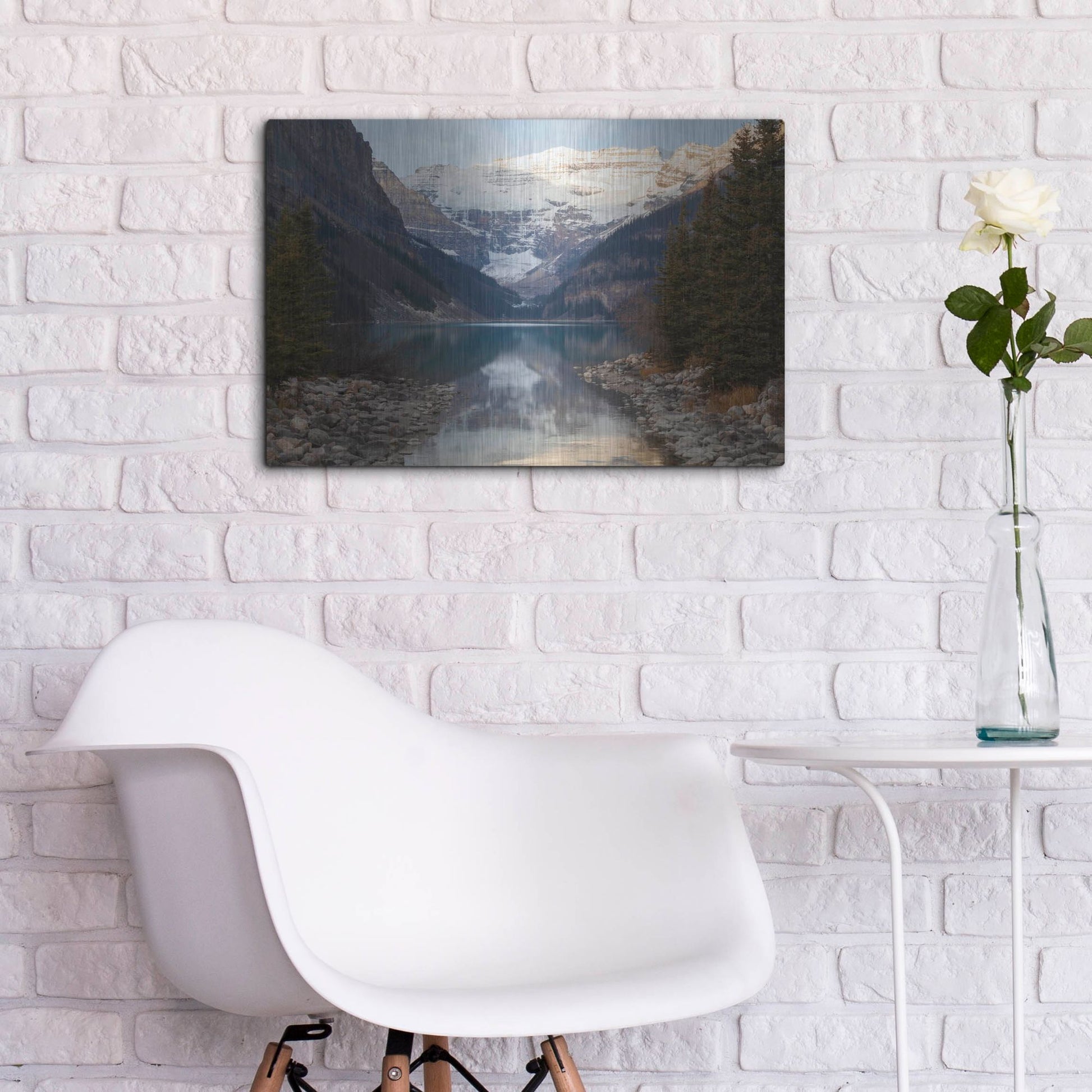 Luxe Metal Art 'Lake Louise 3' by Joe Reimer Photography, Metal Wall Art,24x16