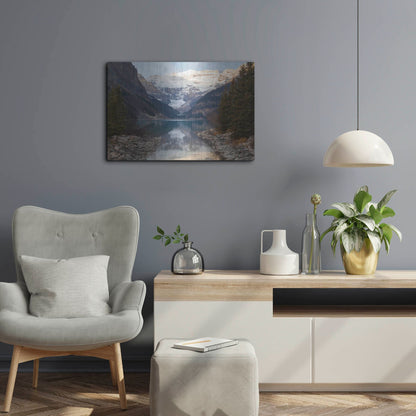Luxe Metal Art 'Lake Louise 3' by Joe Reimer Photography, Metal Wall Art,24x16