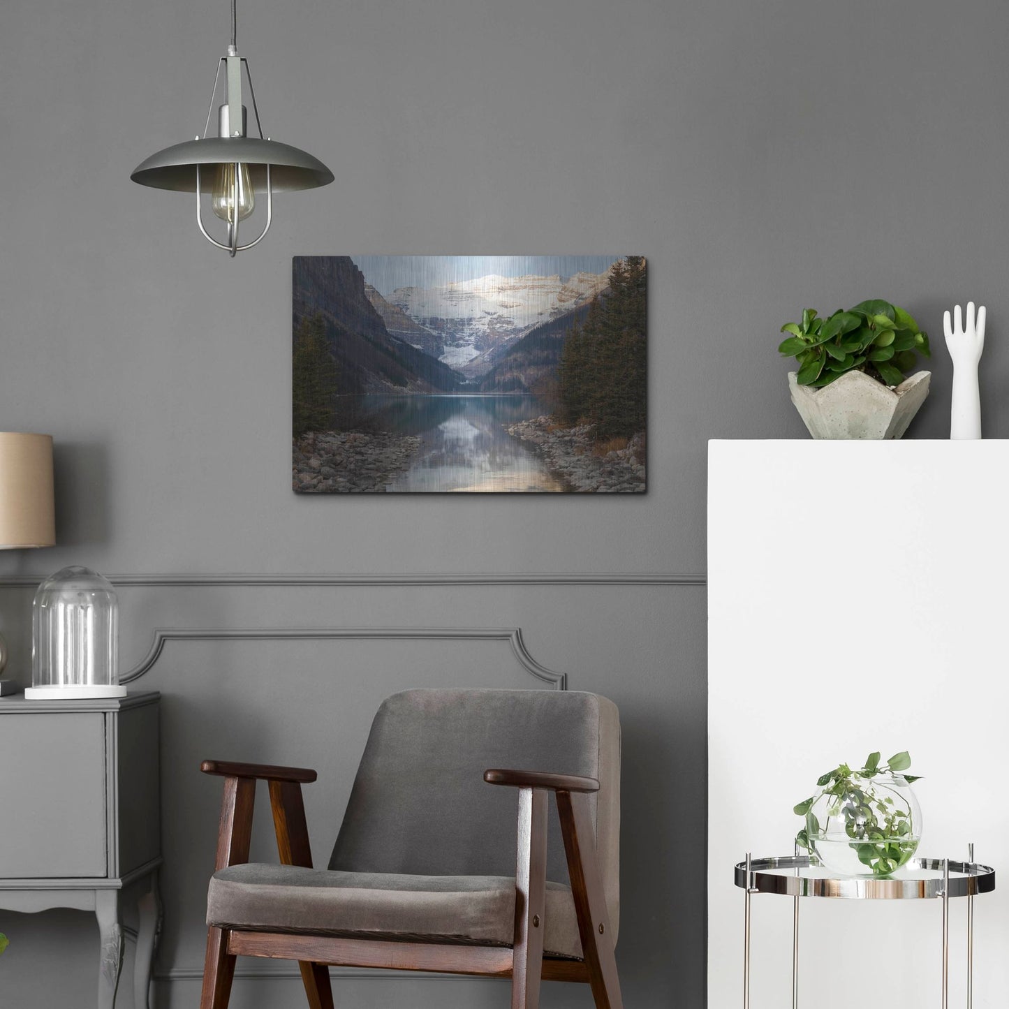 Luxe Metal Art 'Lake Louise 3' by Joe Reimer Photography, Metal Wall Art,24x16