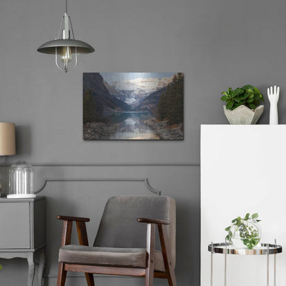 Luxe Metal Art 'Lake Louise 3' by Joe Reimer Photography, Metal Wall Art,24x16