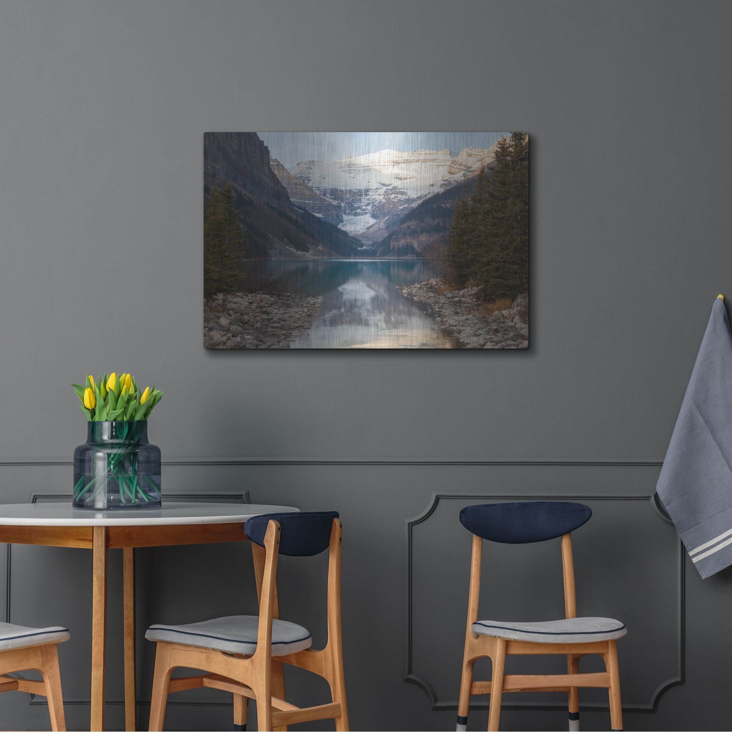 Luxe Metal Art 'Lake Louise 3' by Joe Reimer Photography, Metal Wall Art,36x24