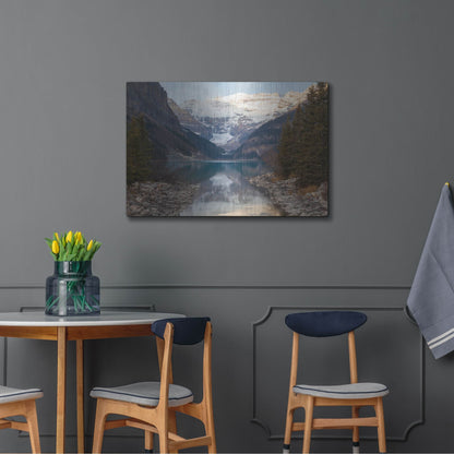 Luxe Metal Art 'Lake Louise 3' by Joe Reimer Photography, Metal Wall Art,36x24