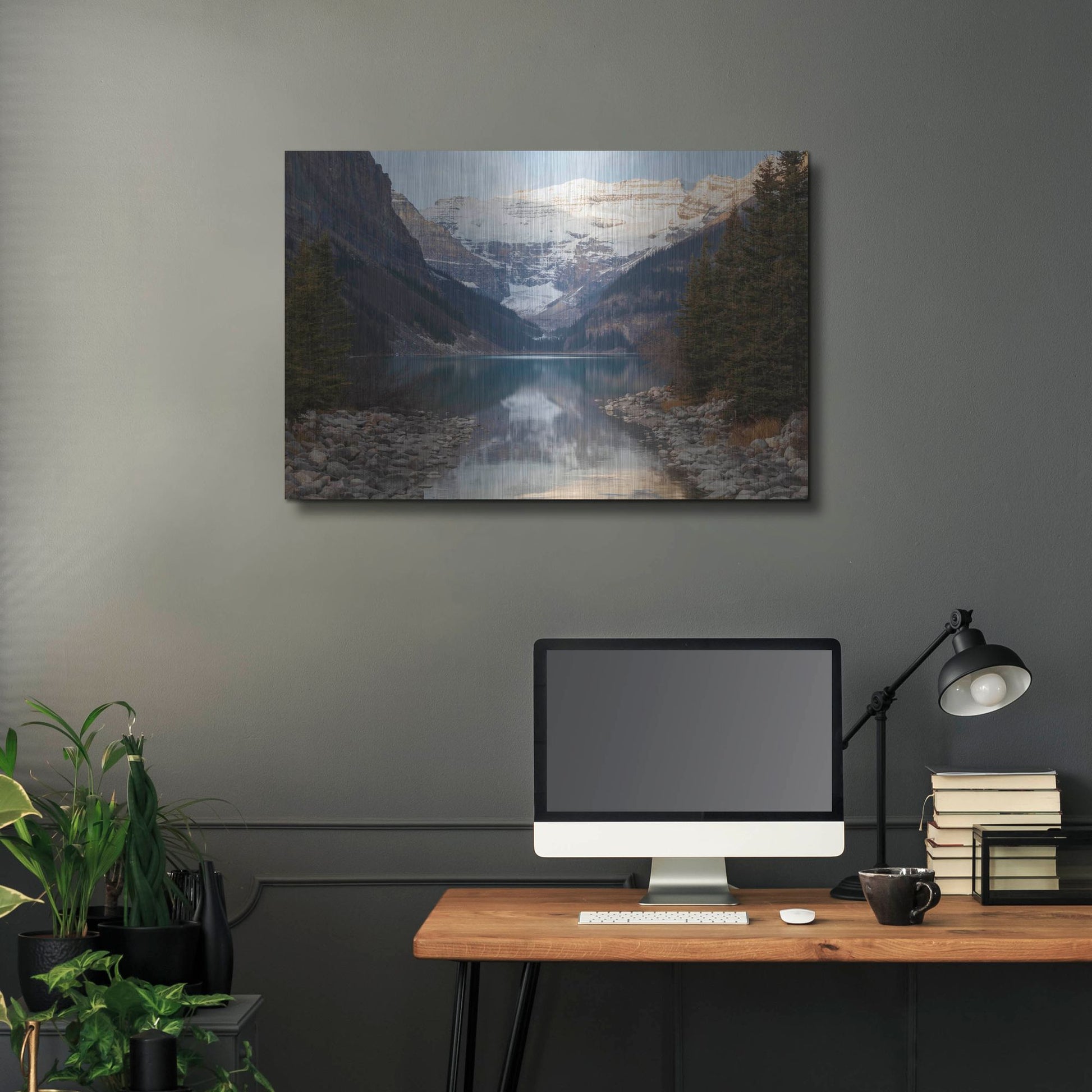 Luxe Metal Art 'Lake Louise 3' by Joe Reimer Photography, Metal Wall Art,36x24