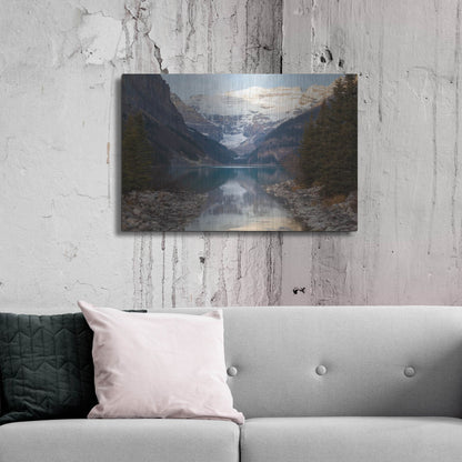 Luxe Metal Art 'Lake Louise 3' by Joe Reimer Photography, Metal Wall Art,36x24