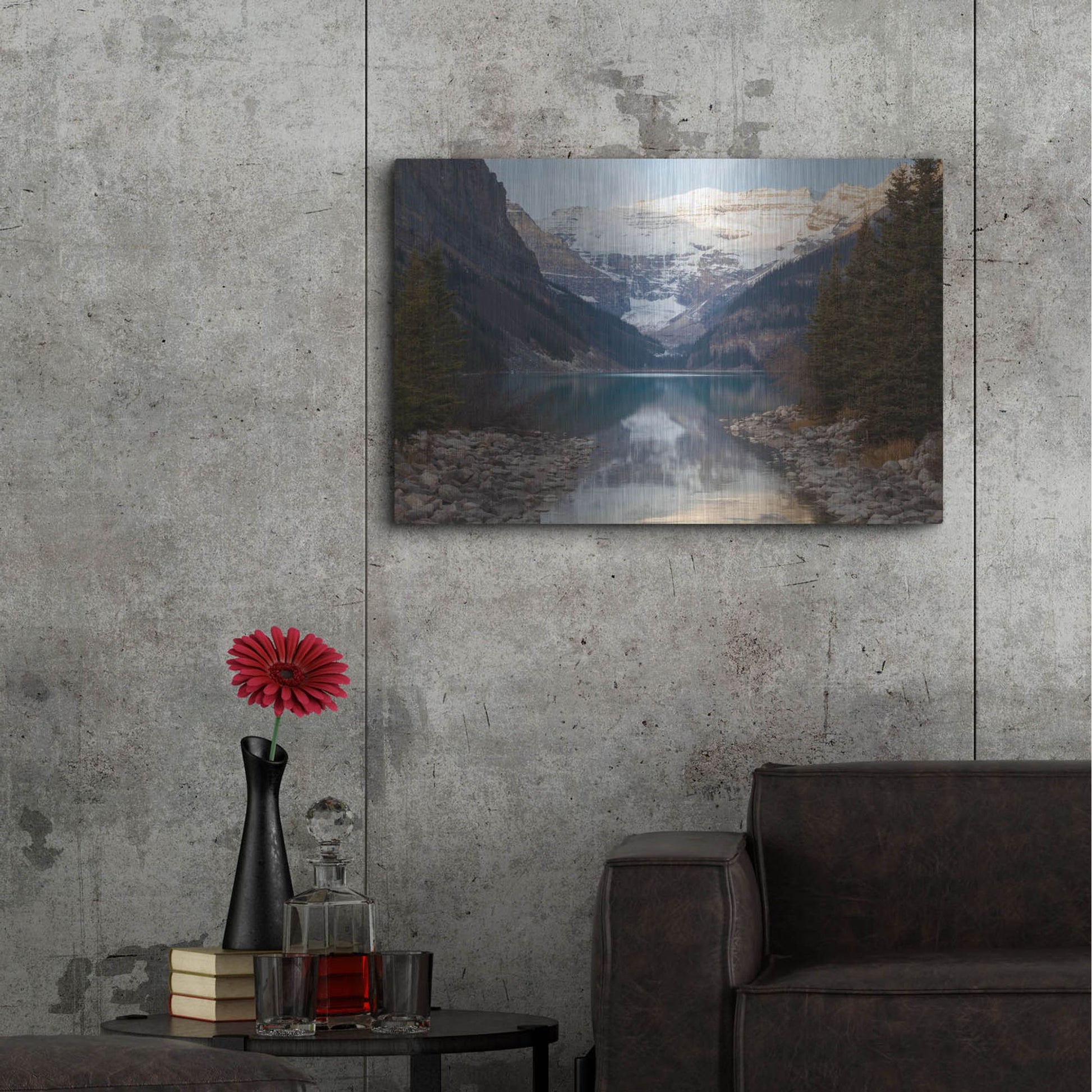 Luxe Metal Art 'Lake Louise 3' by Joe Reimer Photography, Metal Wall Art,36x24