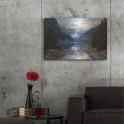 Luxe Metal Art 'Lake Louise 3' by Joe Reimer Photography, Metal Wall Art,36x24