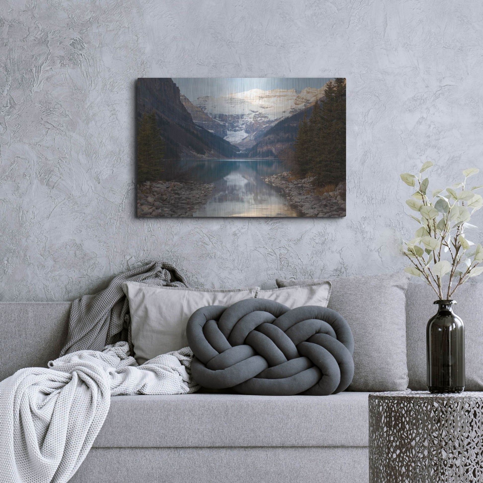 Luxe Metal Art 'Lake Louise 3' by Joe Reimer Photography, Metal Wall Art,36x24