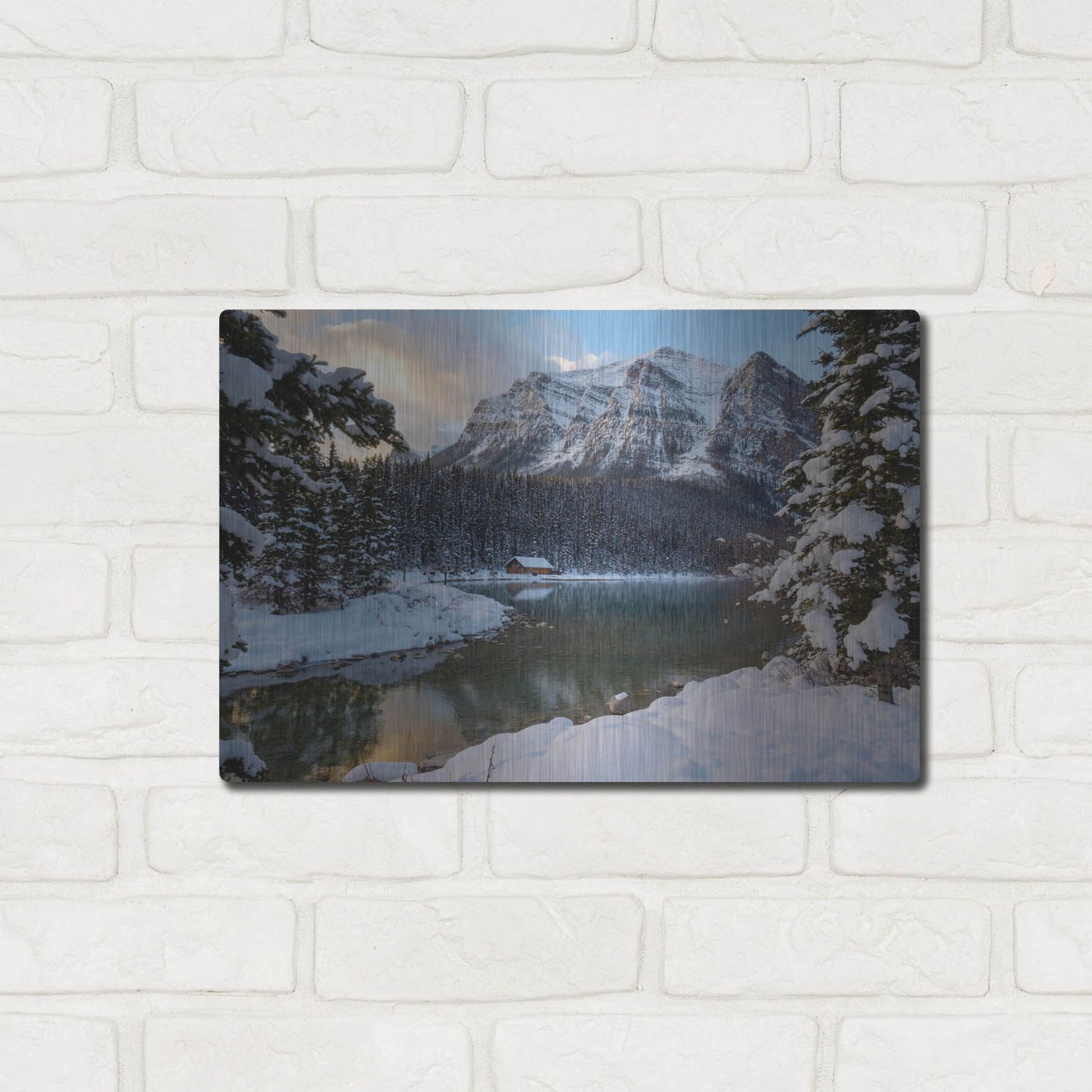 Luxe Metal Art 'Lake Louise 4' by Joe Reimer Photography, Metal Wall Art,16x12