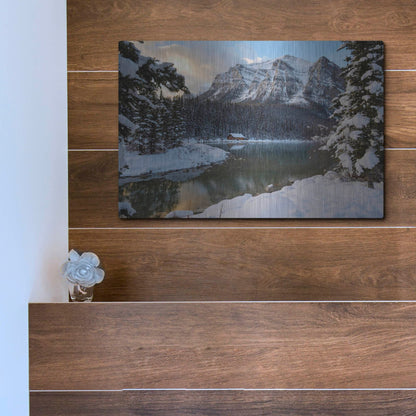 Luxe Metal Art 'Lake Louise 4' by Joe Reimer Photography, Metal Wall Art,16x12