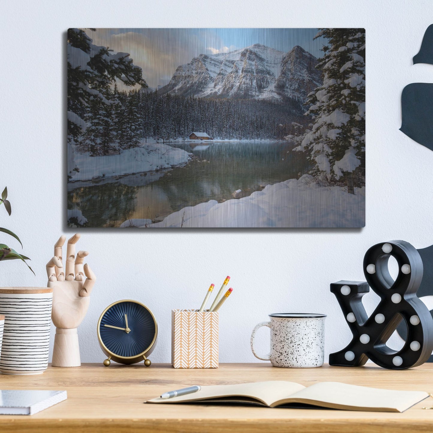 Luxe Metal Art 'Lake Louise 4' by Joe Reimer Photography, Metal Wall Art,16x12