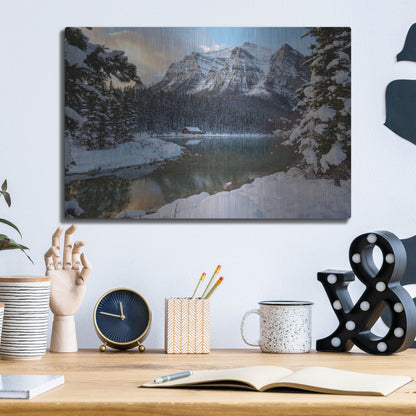 Luxe Metal Art 'Lake Louise 4' by Joe Reimer Photography, Metal Wall Art,16x12