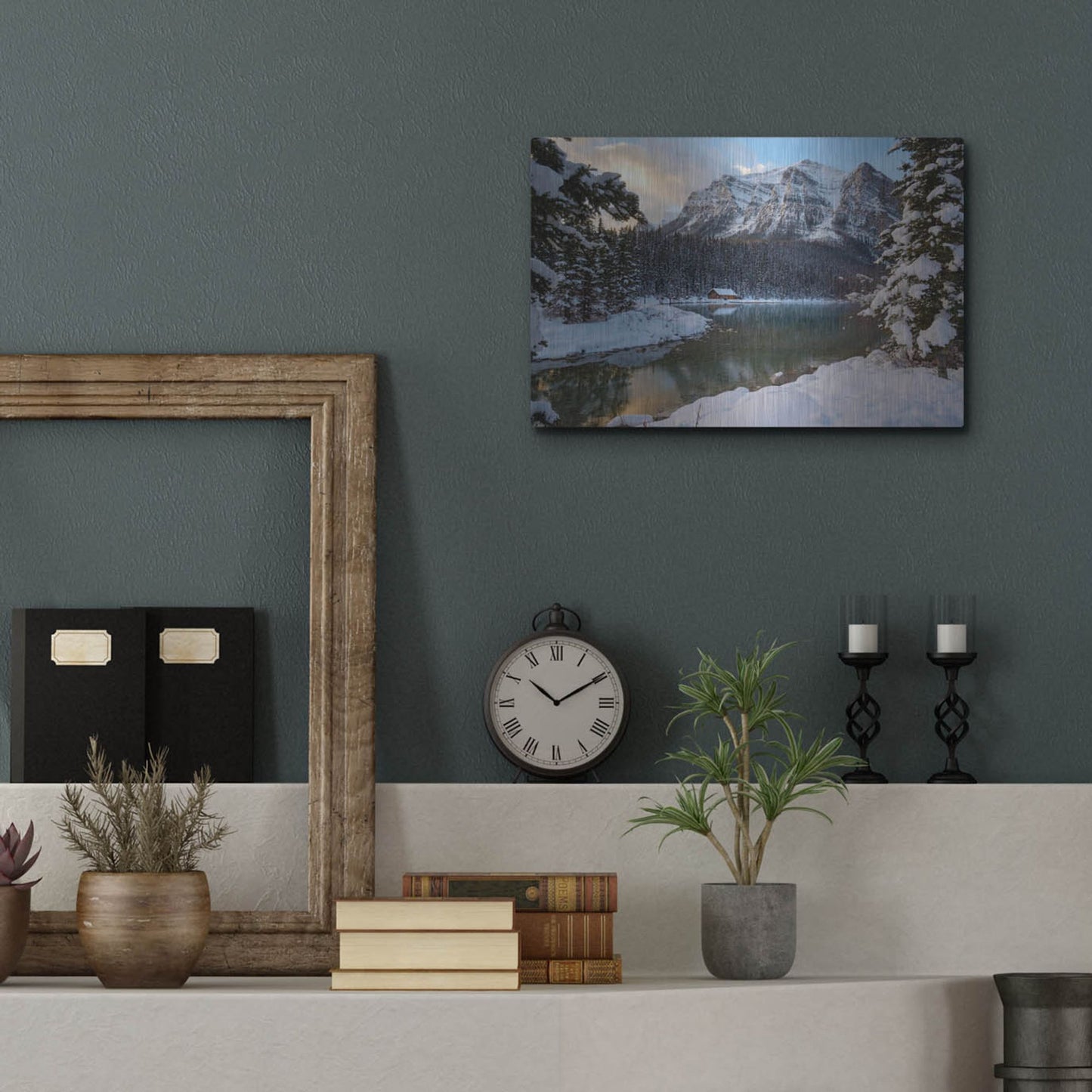 Luxe Metal Art 'Lake Louise 4' by Joe Reimer Photography, Metal Wall Art,16x12