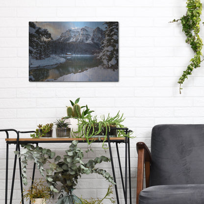 Luxe Metal Art 'Lake Louise 4' by Joe Reimer Photography, Metal Wall Art,16x12