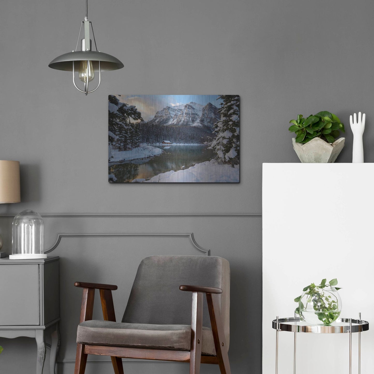 Luxe Metal Art 'Lake Louise 4' by Joe Reimer Photography, Metal Wall Art,24x16
