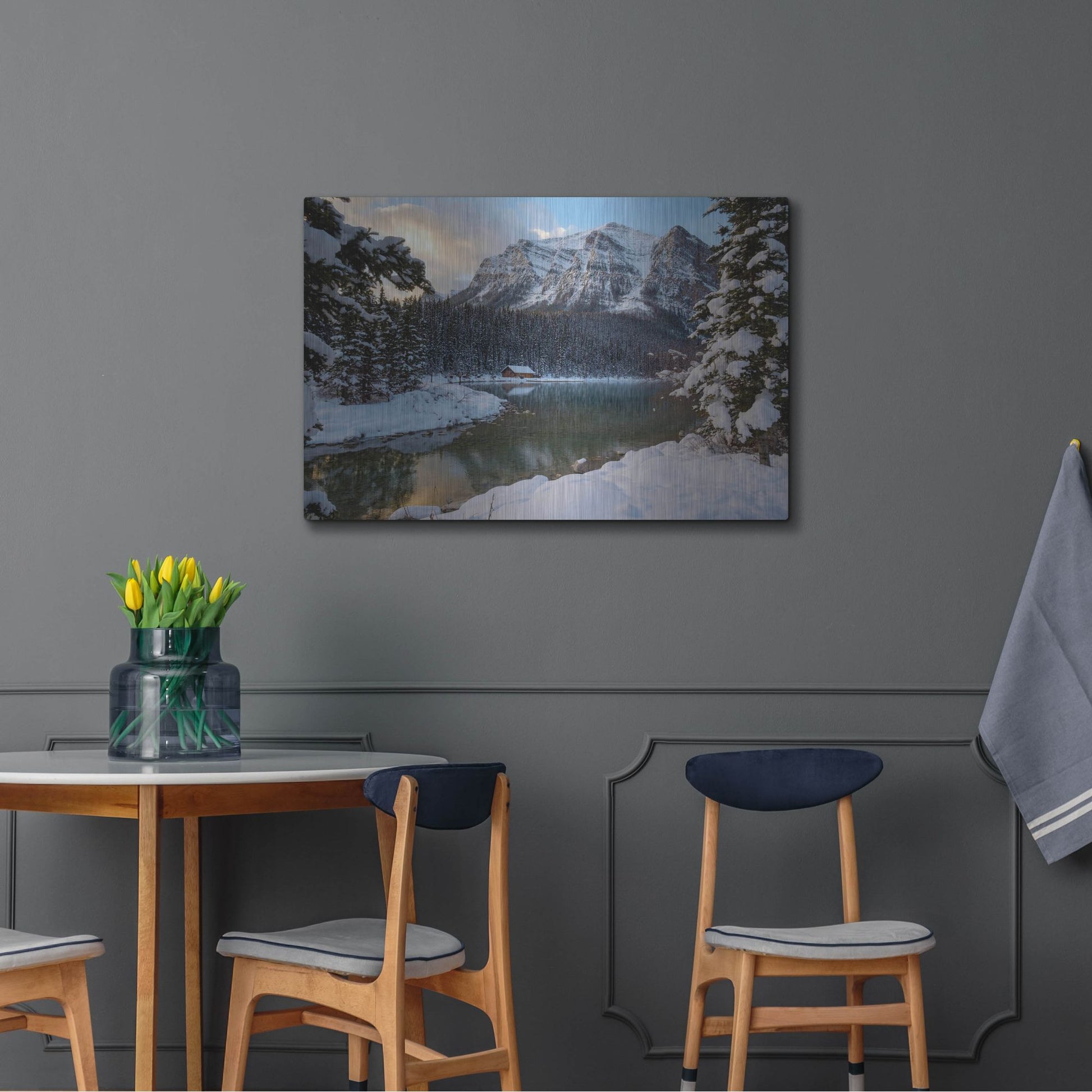 Luxe Metal Art 'Lake Louise 4' by Joe Reimer Photography, Metal Wall Art,36x24