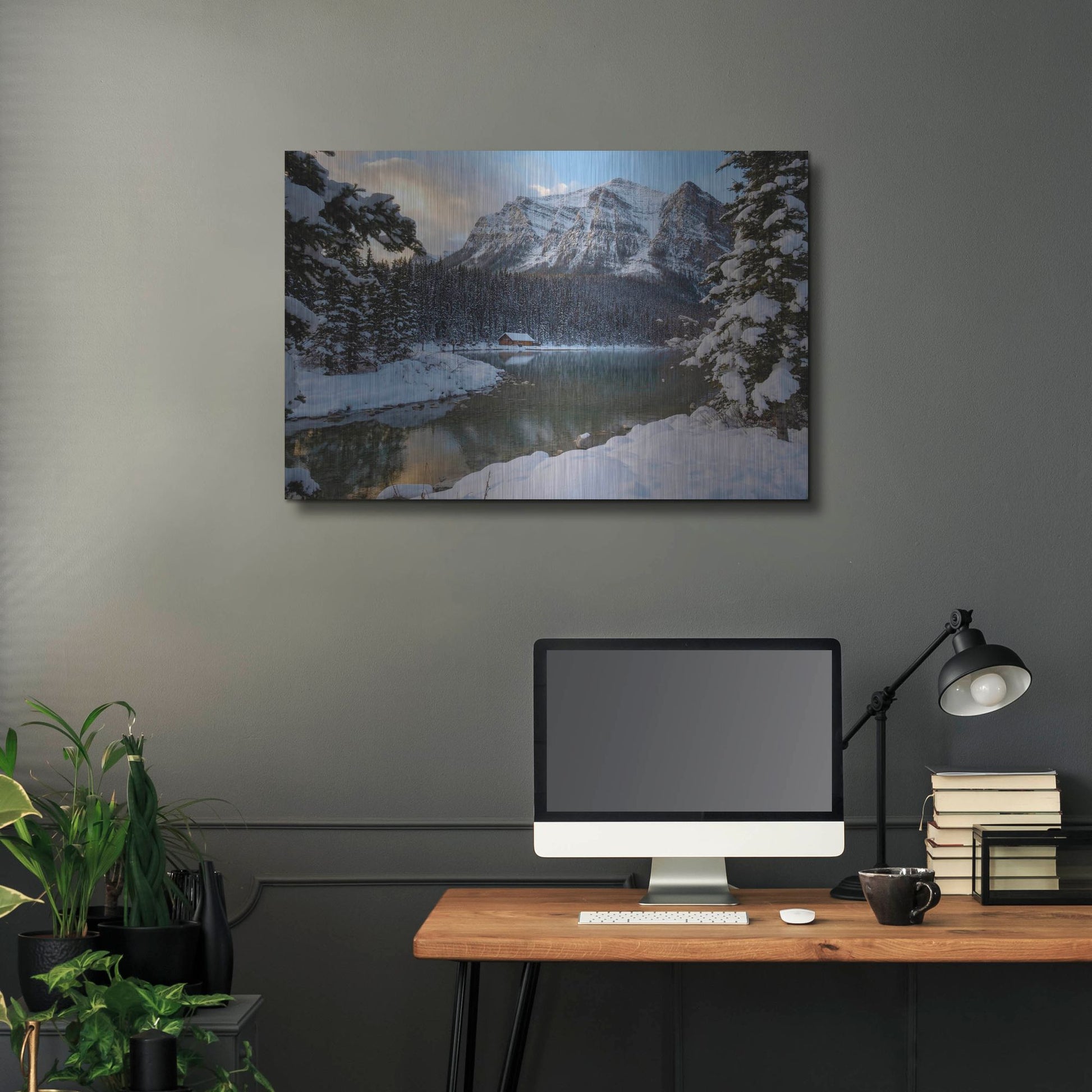 Luxe Metal Art 'Lake Louise 4' by Joe Reimer Photography, Metal Wall Art,36x24