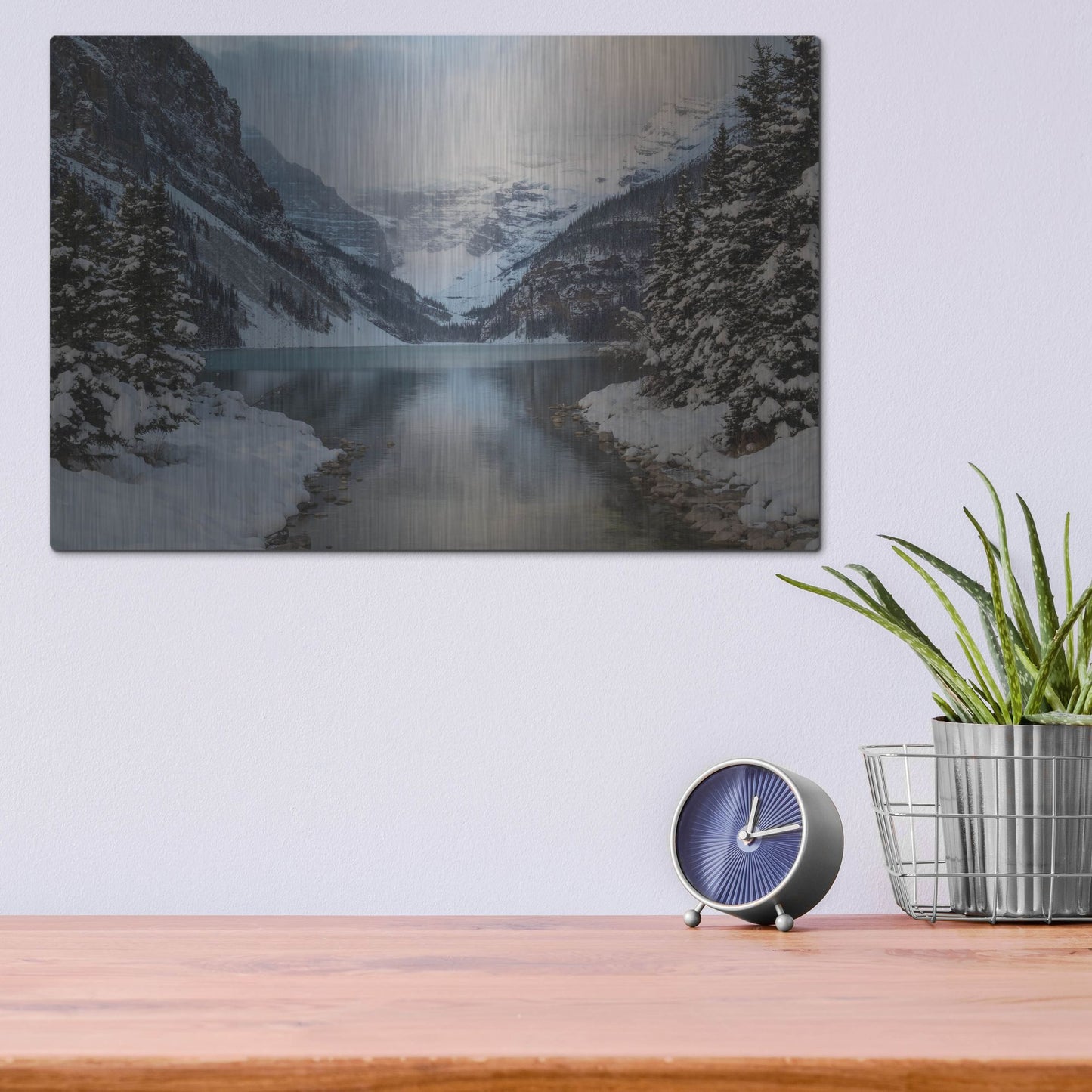 Luxe Metal Art 'Lake Louise 5' by Joe Reimer Photography, Metal Wall Art,16x12