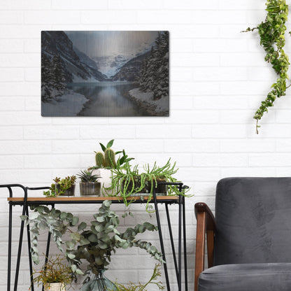Luxe Metal Art 'Lake Louise 5' by Joe Reimer Photography, Metal Wall Art,16x12