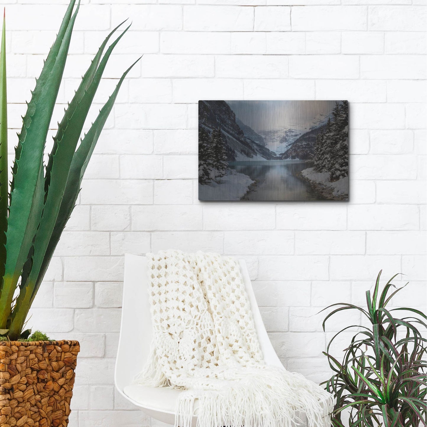 Luxe Metal Art 'Lake Louise 5' by Joe Reimer Photography, Metal Wall Art,16x12