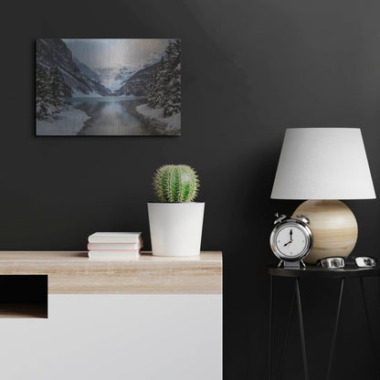 Luxe Metal Art 'Lake Louise 5' by Joe Reimer Photography, Metal Wall Art,24x16