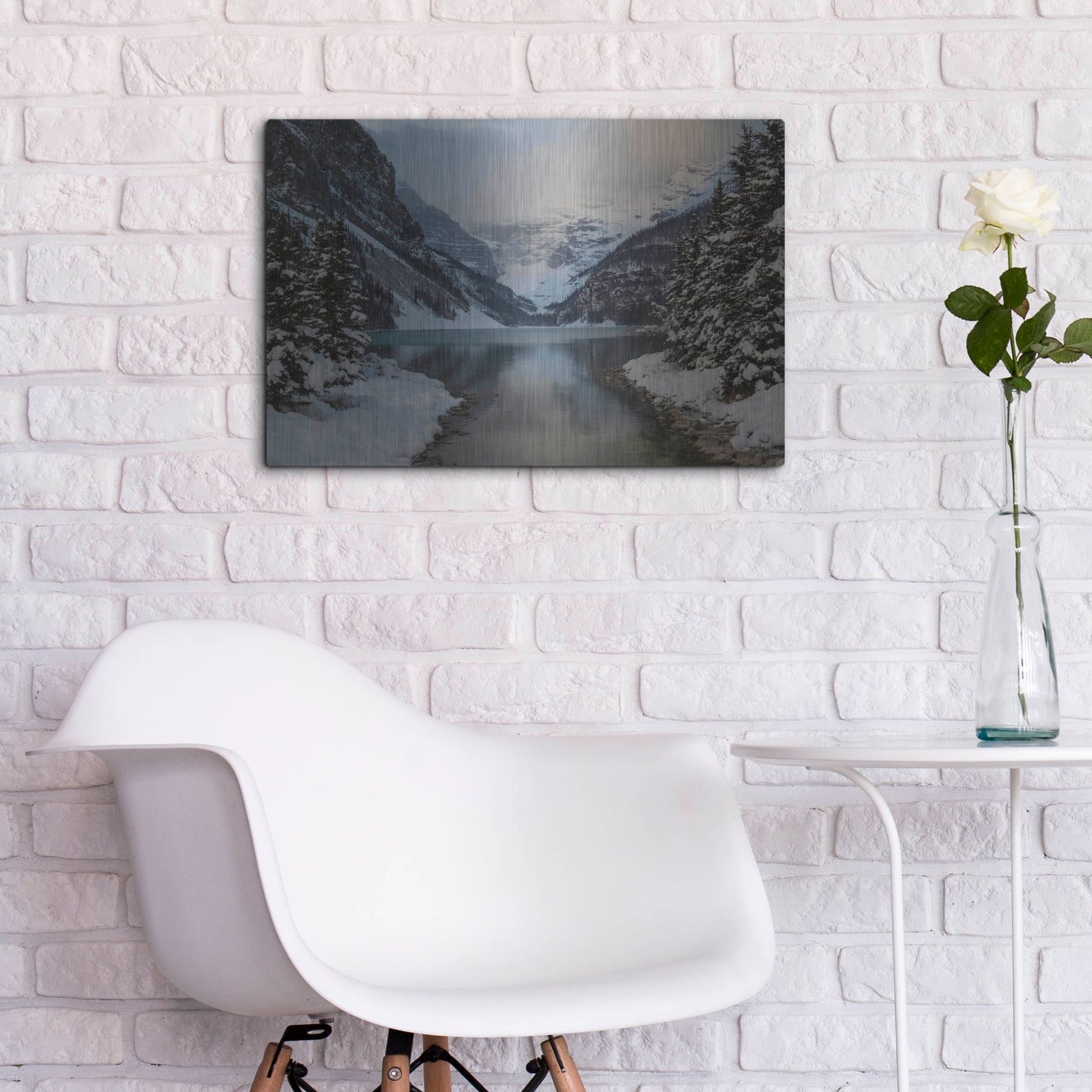 Luxe Metal Art 'Lake Louise 5' by Joe Reimer Photography, Metal Wall Art,24x16