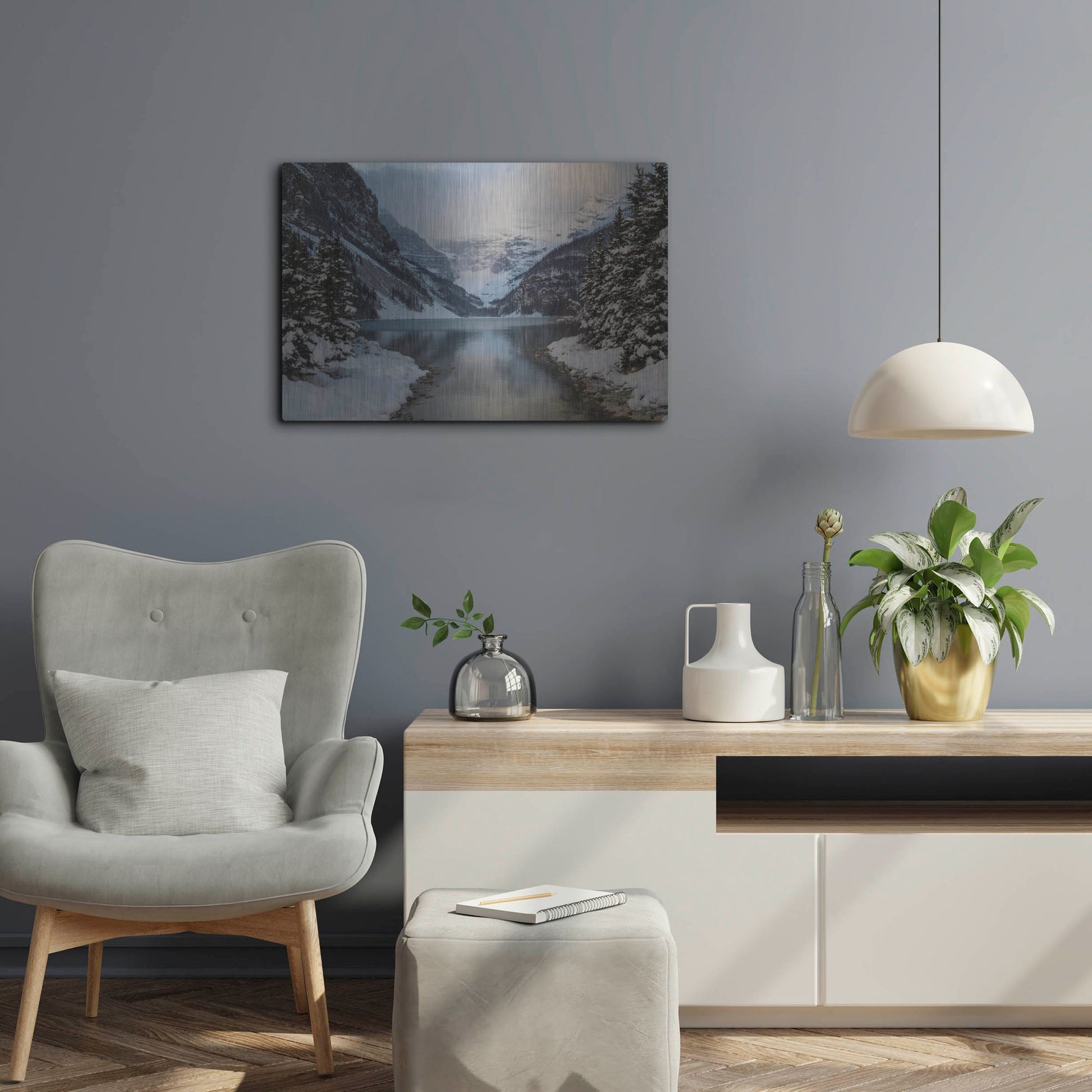 Luxe Metal Art 'Lake Louise 5' by Joe Reimer Photography, Metal Wall Art,24x16