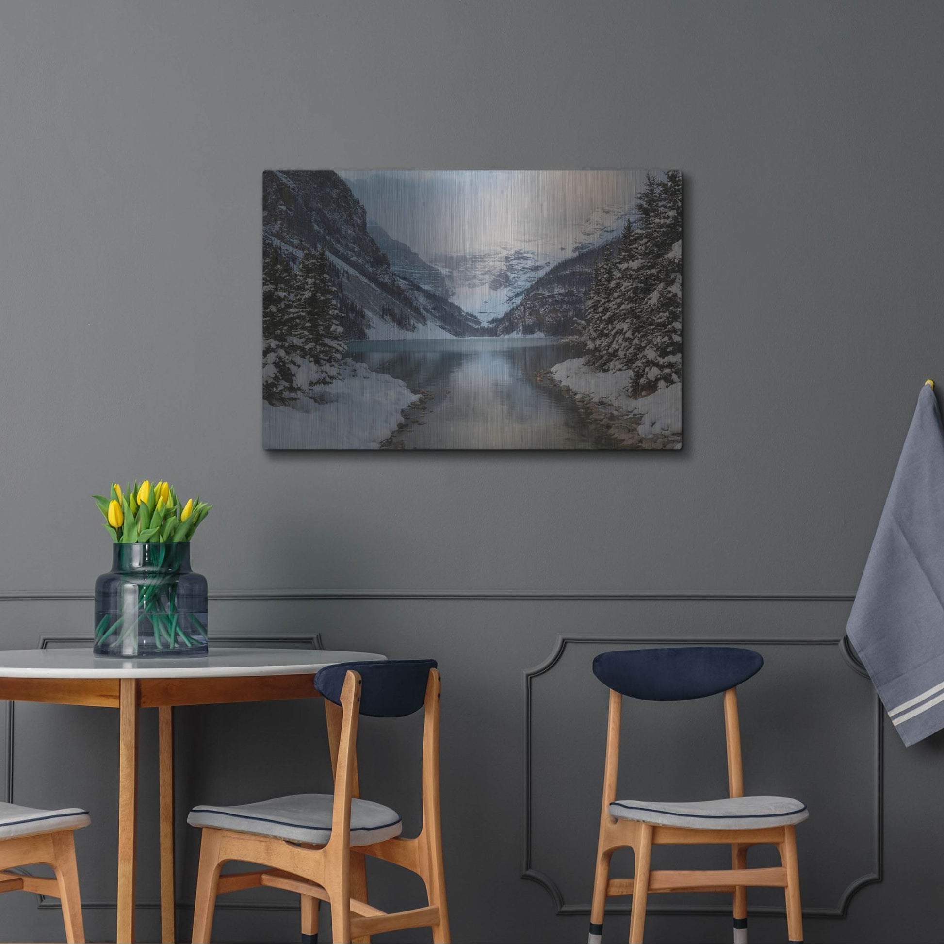 Luxe Metal Art 'Lake Louise 5' by Joe Reimer Photography, Metal Wall Art,36x24