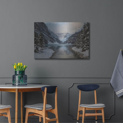 Luxe Metal Art 'Lake Louise 5' by Joe Reimer Photography, Metal Wall Art,36x24
