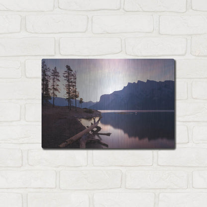 Luxe Metal Art 'Lake Minnewanka 1' by Joe Reimer Photography, Metal Wall Art,16x12