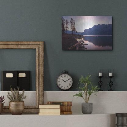 Luxe Metal Art 'Lake Minnewanka 1' by Joe Reimer Photography, Metal Wall Art,16x12