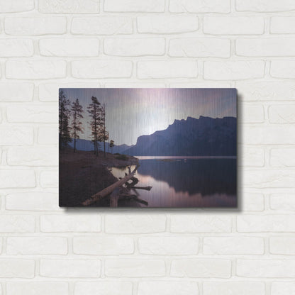 Luxe Metal Art 'Lake Minnewanka 1' by Joe Reimer Photography, Metal Wall Art,24x16