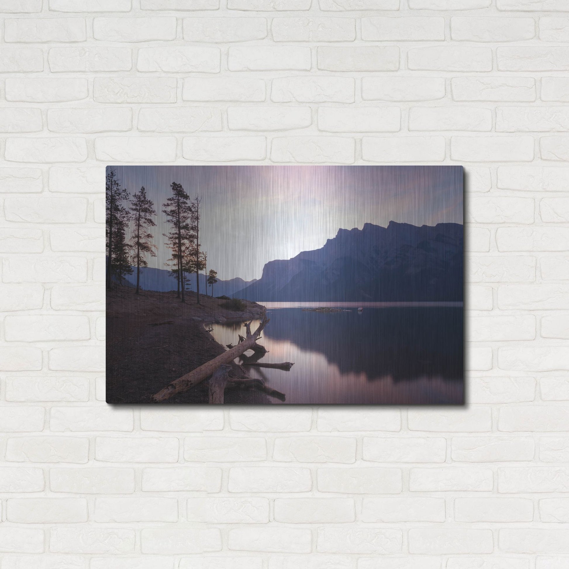 Luxe Metal Art 'Lake Minnewanka 1' by Joe Reimer Photography, Metal Wall Art,36x24