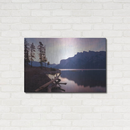 Luxe Metal Art 'Lake Minnewanka 1' by Joe Reimer Photography, Metal Wall Art,36x24
