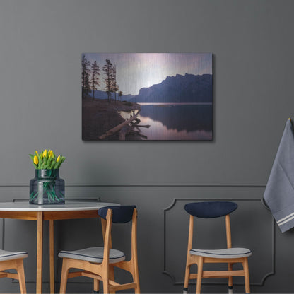 Luxe Metal Art 'Lake Minnewanka 1' by Joe Reimer Photography, Metal Wall Art,36x24