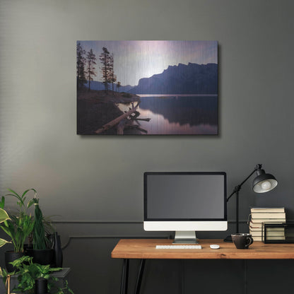 Luxe Metal Art 'Lake Minnewanka 1' by Joe Reimer Photography, Metal Wall Art,36x24