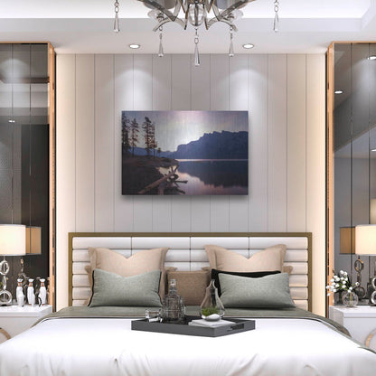 Luxe Metal Art 'Lake Minnewanka 1' by Joe Reimer Photography, Metal Wall Art,36x24