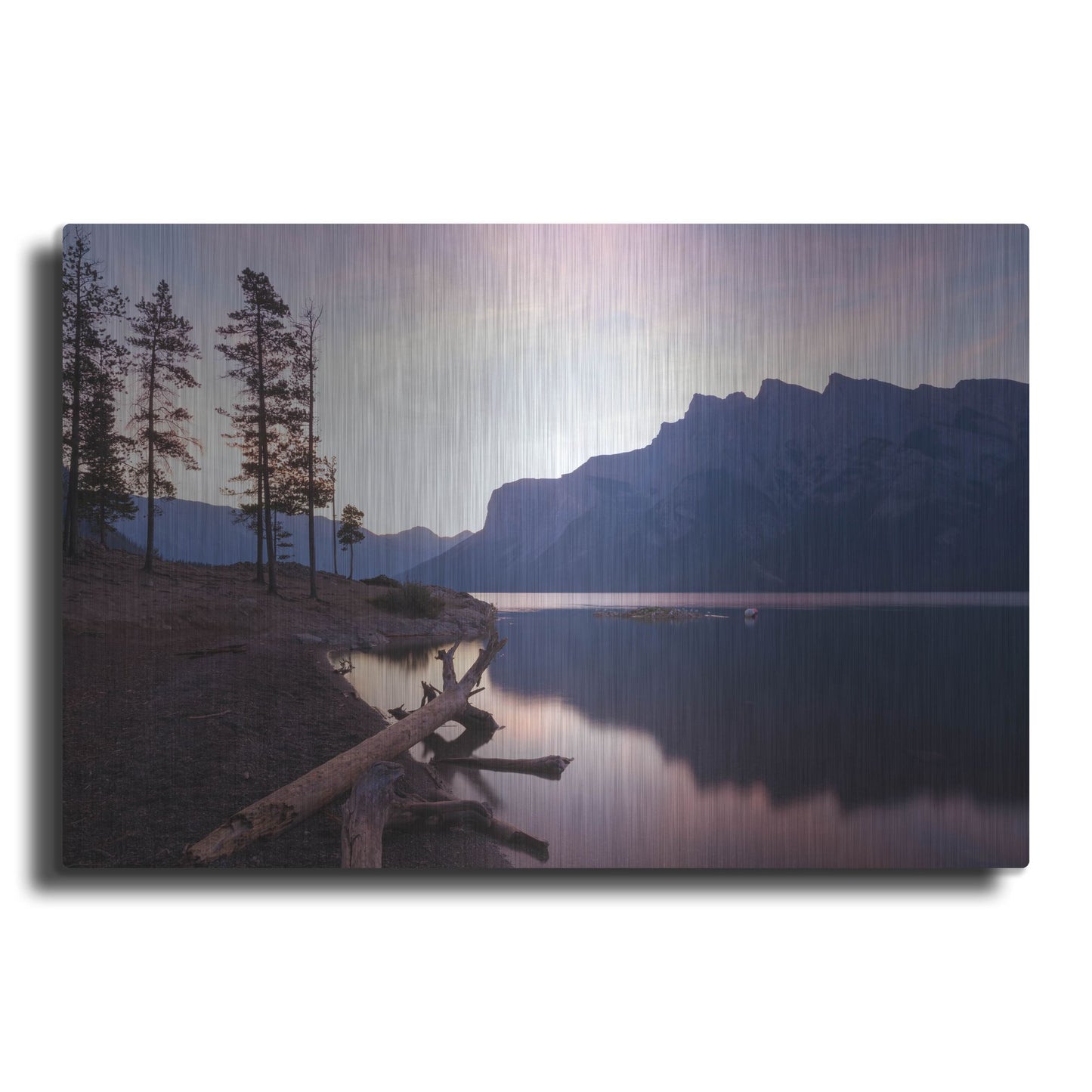 Luxe Metal Art 'Lake Minnewanka 1' by Joe Reimer Photography, Metal Wall Art