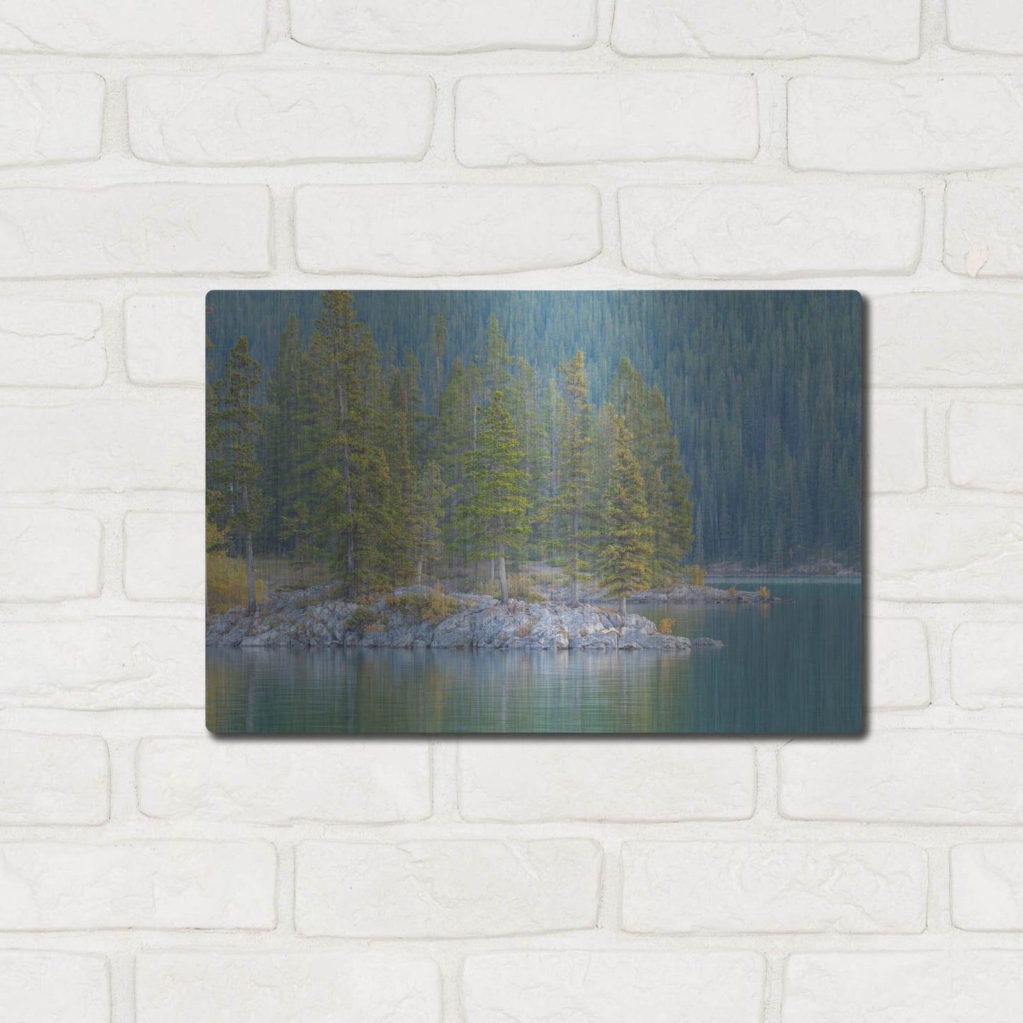 Luxe Metal Art 'Lake Minnewanka 2' by Joe Reimer Photography, Metal Wall Art,16x12