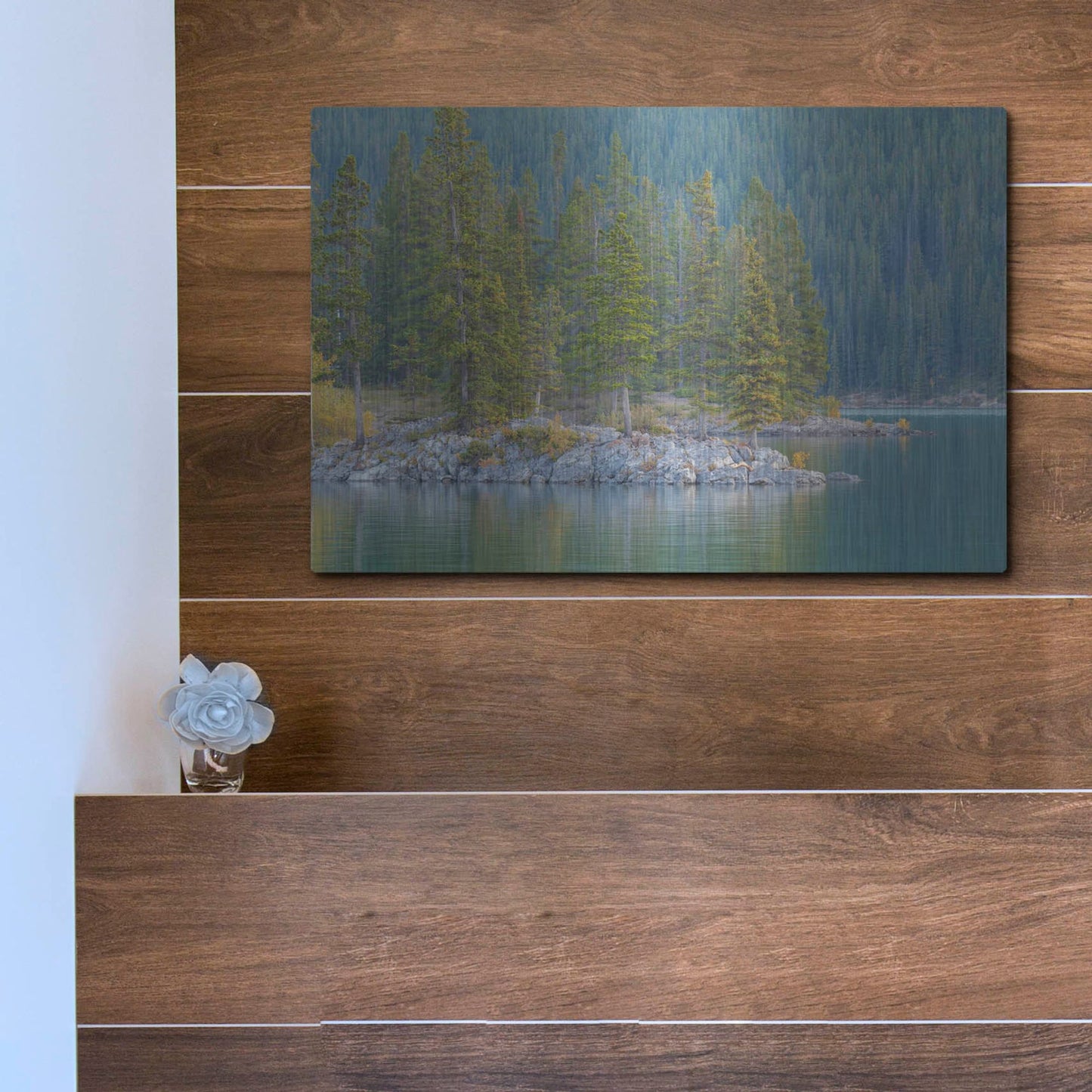 Luxe Metal Art 'Lake Minnewanka 2' by Joe Reimer Photography, Metal Wall Art,16x12