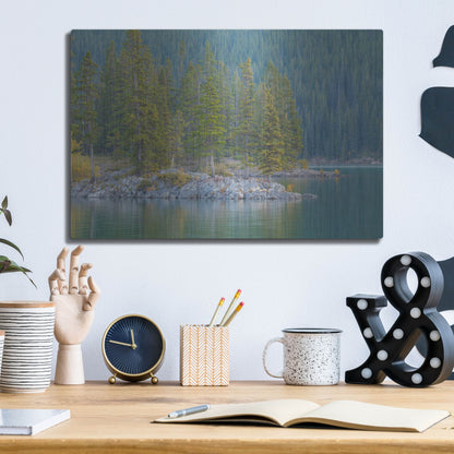 Luxe Metal Art 'Lake Minnewanka 2' by Joe Reimer Photography, Metal Wall Art,16x12
