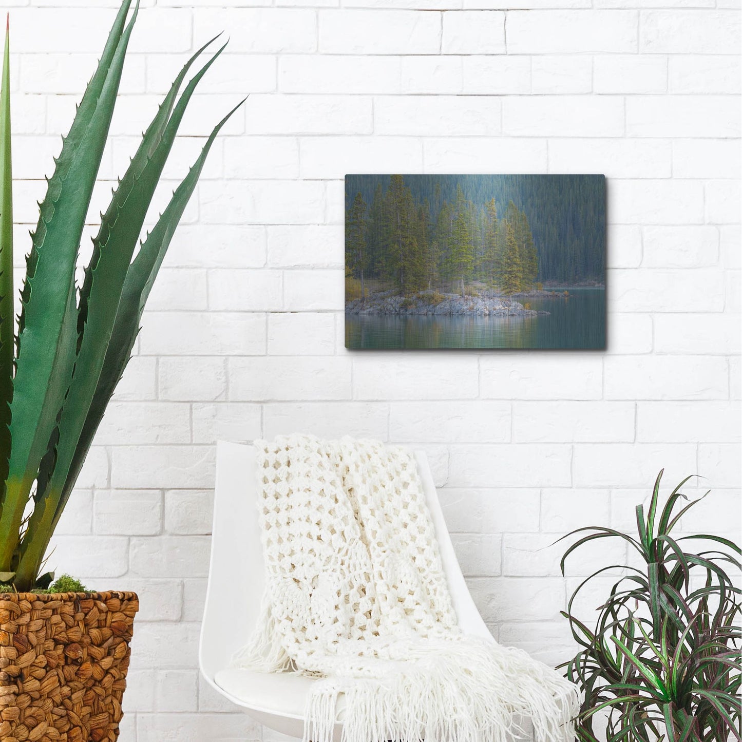 Luxe Metal Art 'Lake Minnewanka 2' by Joe Reimer Photography, Metal Wall Art,16x12