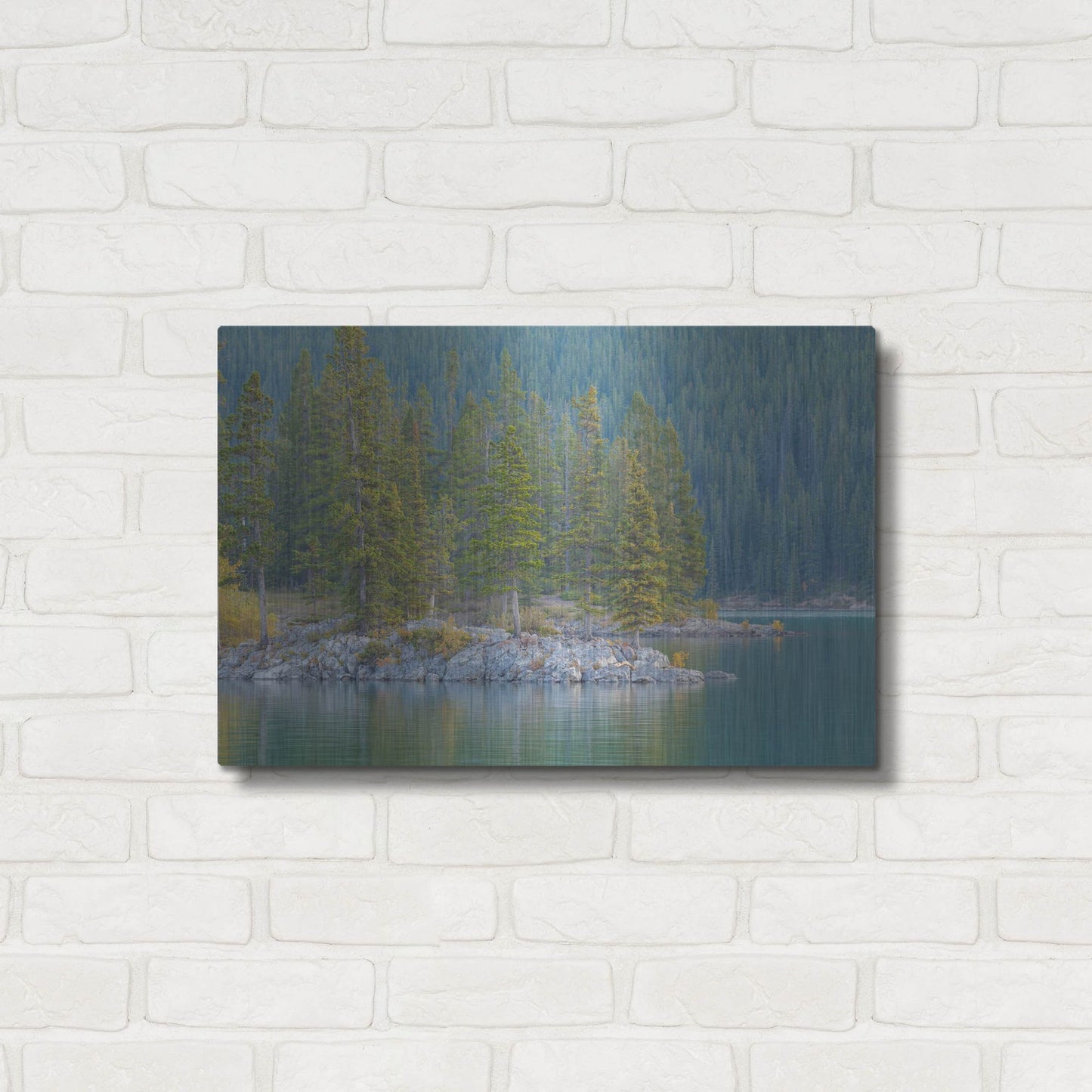 Luxe Metal Art 'Lake Minnewanka 2' by Joe Reimer Photography, Metal Wall Art,24x16
