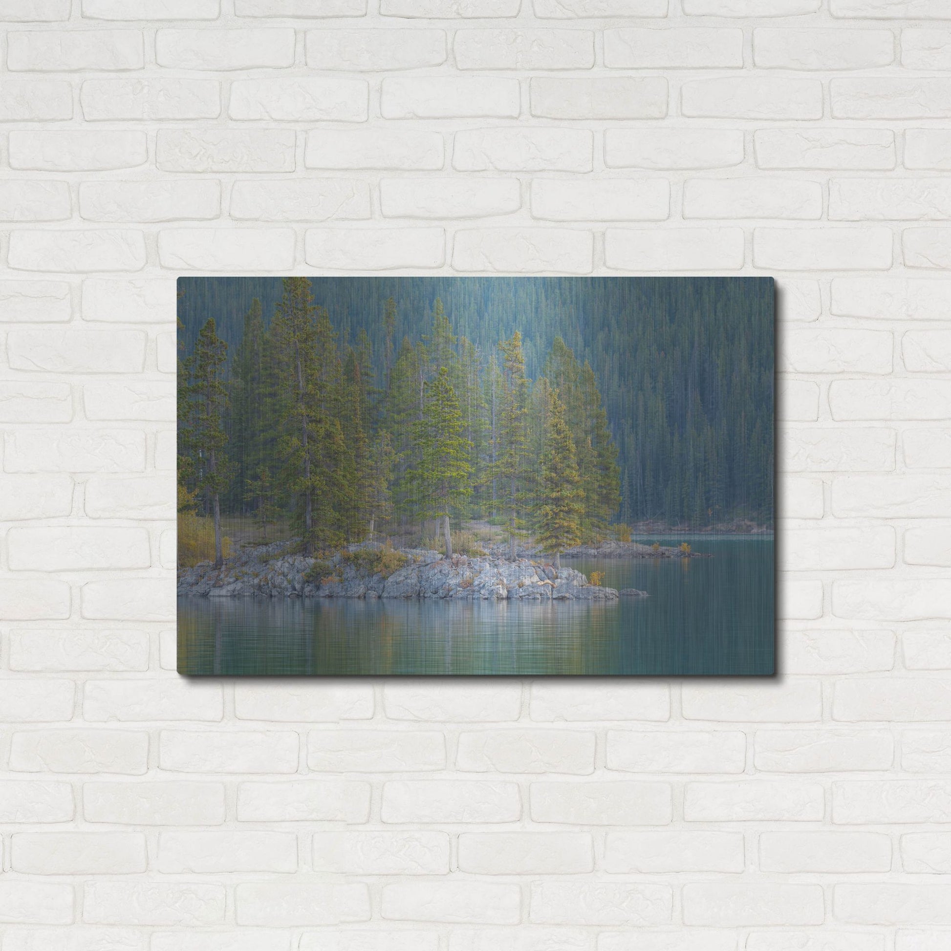 Luxe Metal Art 'Lake Minnewanka 2' by Joe Reimer Photography, Metal Wall Art,36x24